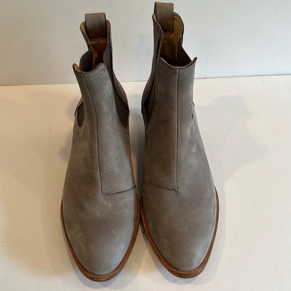 Rag & Bone Grey Dixon Waxed Suede Ankle Boots/Booties SZ 37.5 - Picture 2 of 9